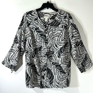 Cynthia Rowley Linen Button Front Tunic Shirt